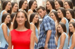 Distracted boyfriend multiple girls Meme Template