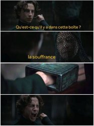 What is in the box, Dune French Meme Template