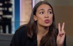 aoc 2 Fingers Meme Template