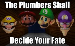 The Plumbers Shall Decide Your Fate Meme Template