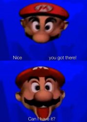 Mario Head Meme Template