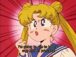 Sailor Moon I’m going to aim to be my own kind of princess Meme Template