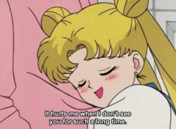 Sailor Moon It hurts me when I don’t see you for such long time Meme Template