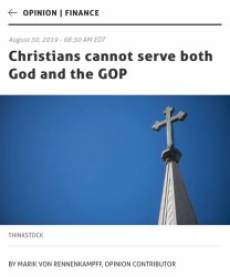 Christians cannot serve both God and the GOP Meme Template