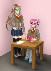 Monika and Natsuki Meme Template