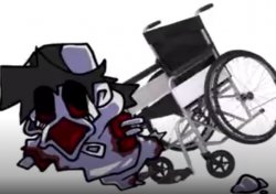 Gold falls from his Wheelchair Meme Template
