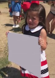Sad girl holding sign Meme Template