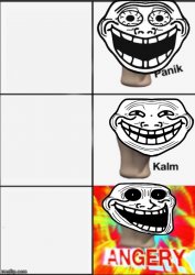 Panik kalm angery trollge meme Meme Template