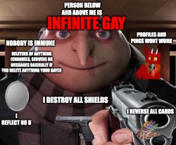 gru gun infinite gay Meme Template