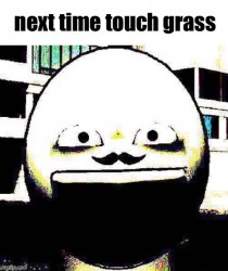 next time touch grass Meme Template