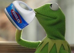 Kermit drinkin bleach Meme Template