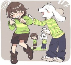 Chara and Asriel Meme Template