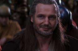 Qui-Gon smiling Meme Template