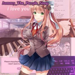 Monika temp by Lak (forgor rest of name) Meme Template