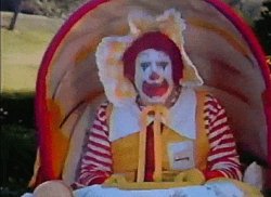 Ronald McDonald in a stroller Meme Template