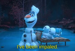 Olaf Impaled Meme Template