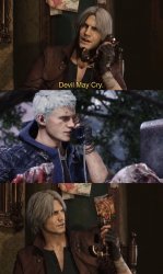 Nero calls Dante Meme Template