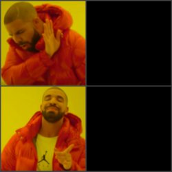 Drake Hotline Bling (Dark-mode) Meme Template