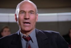 Picard in a suit. Meme Template