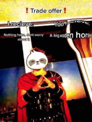 Sloth Trojan horse deep-fried Meme Template