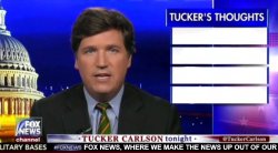 Tucker Carlson, blank with crawl Meme Template