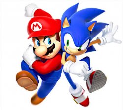 sonic v mario Meme Template