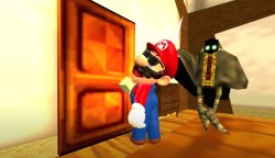 Bob chops off Mario's pingas Meme Template