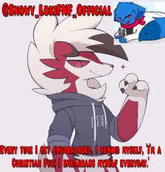 Snowy_LokiFNF_Official Lycanroc temp Meme Template