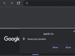 Google wants to know your location (dark mode) Meme Template