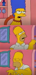 Homer stalks Meme Template