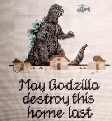 May Godzilla destroy this home last Meme Template