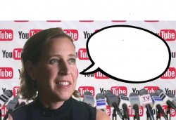 Susan Wojcicki announcing her stupidt decisions Meme Template