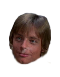 Luke Skywalker smiling face pig Meme Template