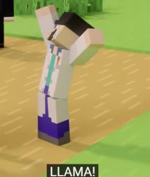 Dinnerbone screams LLAMA Meme Template