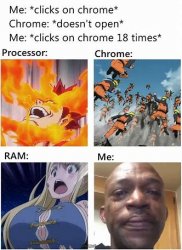 chrome lag Meme Template