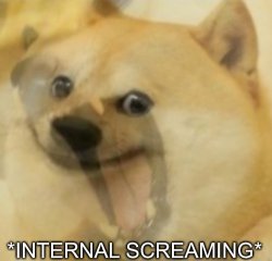 Doge Internal screaming Meme Template