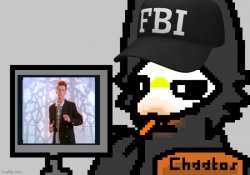 FBI Puro watches Rick Astley Meme Template