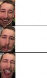 smiling questioning screaming Meme Template