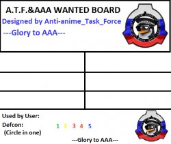 A.T.F.&AAA Wanted Board Meme Template