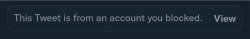 Tweet from blocked account Meme Template
