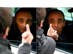 Zemmour midle finger Meme Template