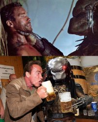 Schwarznegger Arnold Predator Beer Meme Template