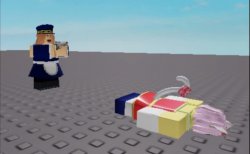 roblox ship captain shooting anime girl Meme Template