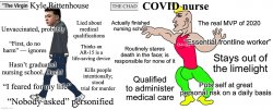 Kyle Rittenhouse vs. COVID nurse Meme Template