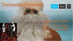 TheHeadlessHorsemen christmas version announcement template v5 Meme Template