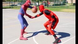 Spiderman and Deadpool Basketball Meme Template