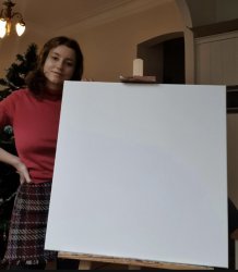 Oil painting of a snowy field Meme Template