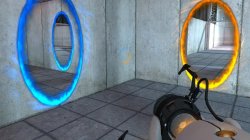 Portals from the game Portal. Meme Template