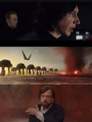 Luke vs Kylo Crait Meme Template