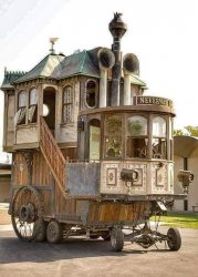 Steampunk house on wheels Meme Template